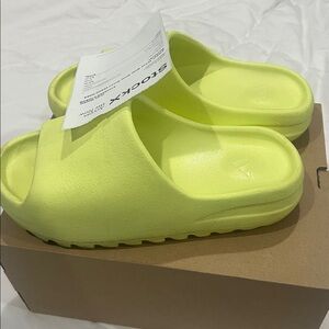 Adidas YZY Slide Sandals in neon green 9